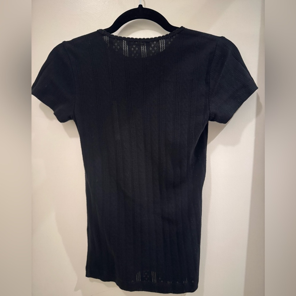 DÔEN VIVI TEE IN BLACK QUELLE JOLIE POINTELLE - Picture 8 of 10